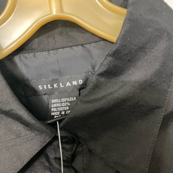 SILKLAND Button Front Shirt Dress NWT - Picture 7 of 9